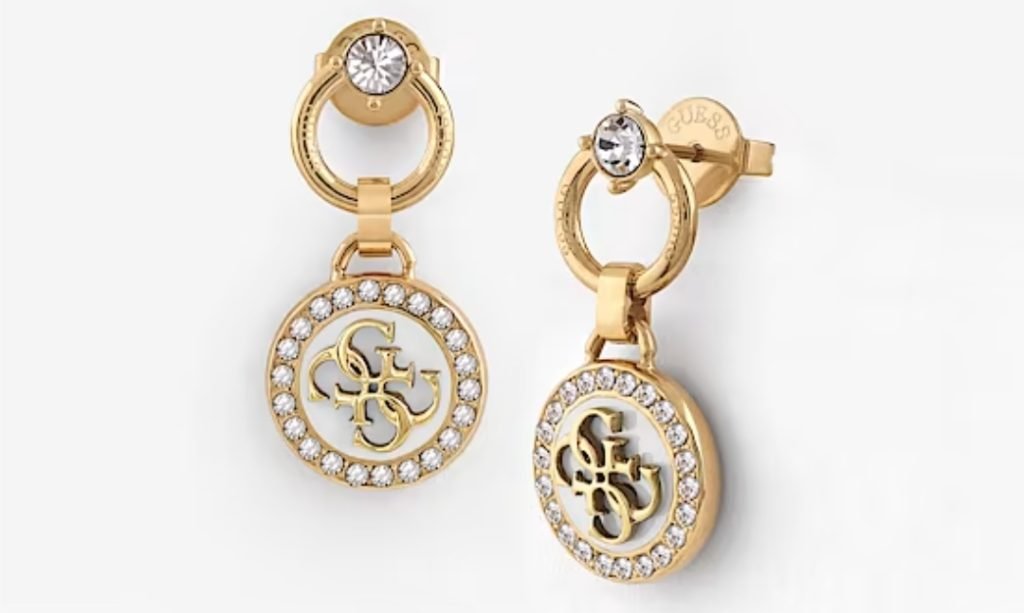 Gold-Plated Drop Earrings with Crystal Accents - 10 Affordable Earrings That Look Expensive 