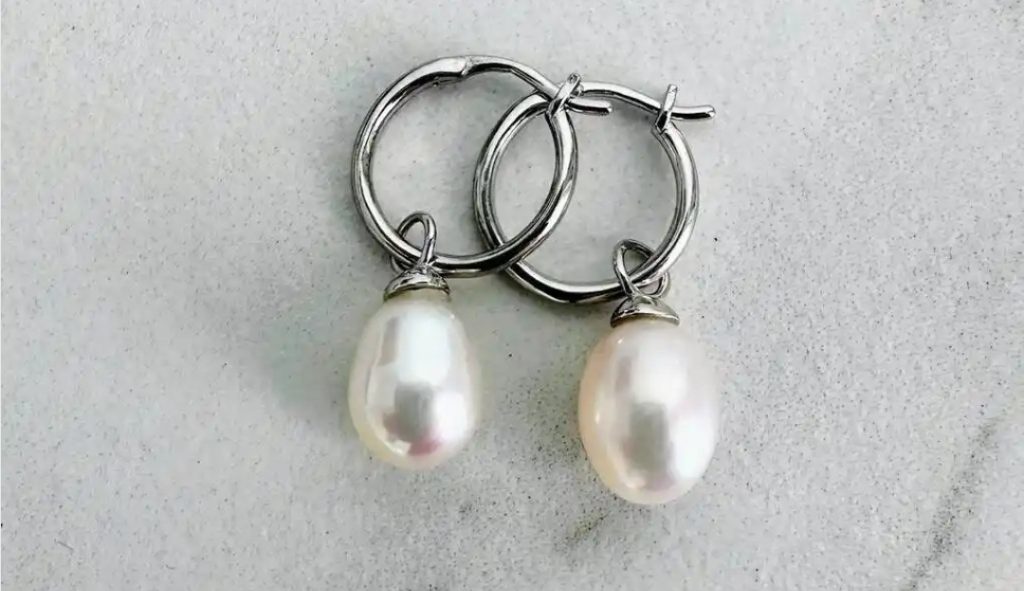 Silver Hoop Earrings with Pearl Accents - 10 Affordable Earrings That Look Expensive 