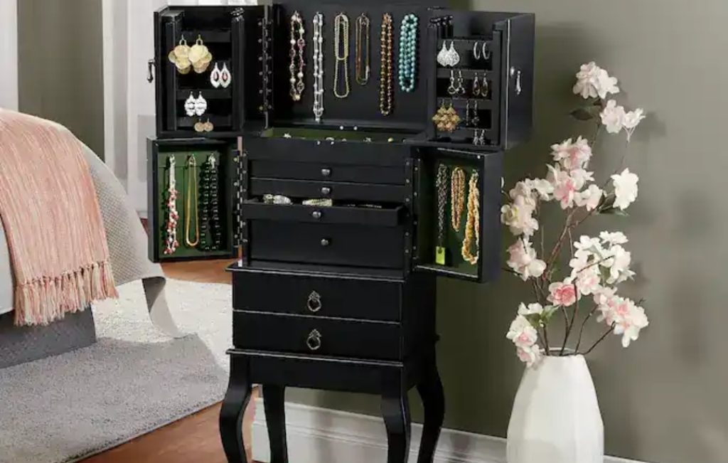 jewelry armoires - 10 Necklace Storage Ideas To Keep Your Jewelry Safe And Organized