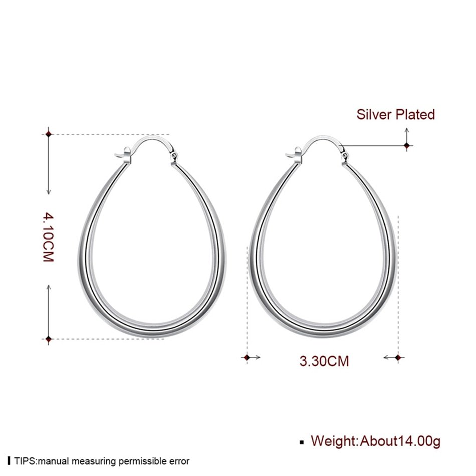 Women's 925 Sterling Silver Smooth Circle Earrings