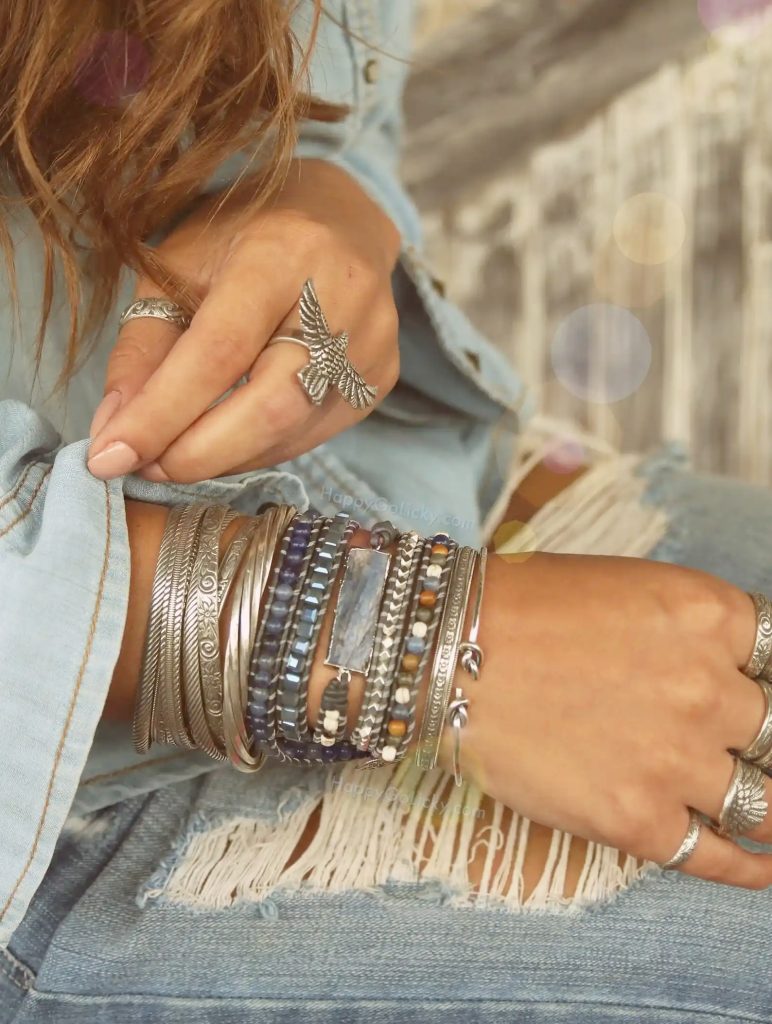 Accessorize with Bangles and Bracelets - How To Mix And Match Necklaces For A Boho Look
