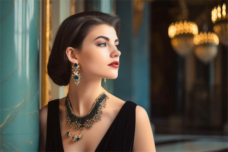 statement pieces -What Color Jewelry Goes With Black Dress